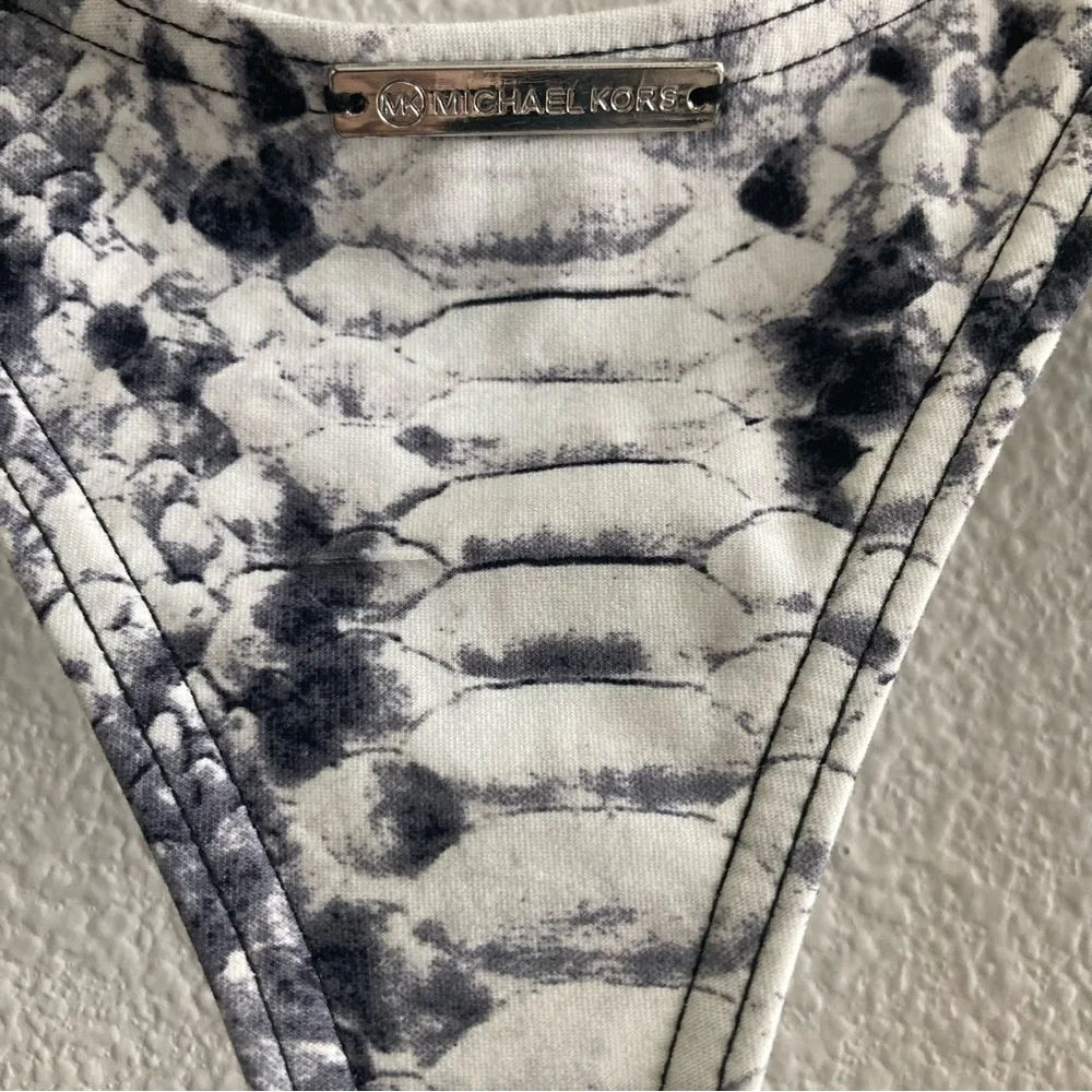 Michael Michael Kors Snake Print Racerback One Piece Swimsuit Spring Summer Swim - Picture 10 of 12